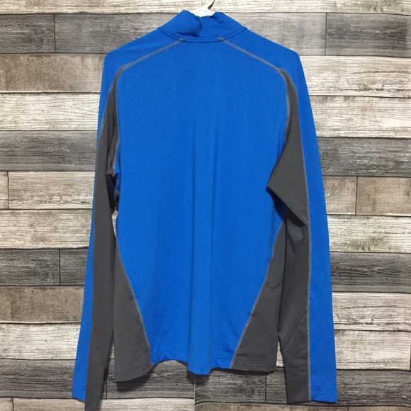 Eddie Bauer First Ascent 1/4 Zip Pullover Men L Blue Gray Stretch Free Heat Pro - Picture 5 of 10